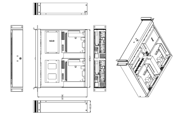 שרת RACKMOUNT 2U DUAL NODE I7-14700